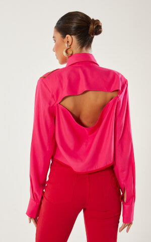 Camisa de linho bordada (acompanha Top)