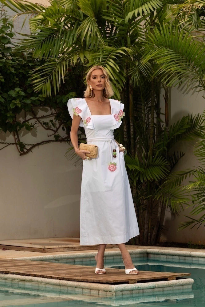 Vestido Tricoline Ione Branco