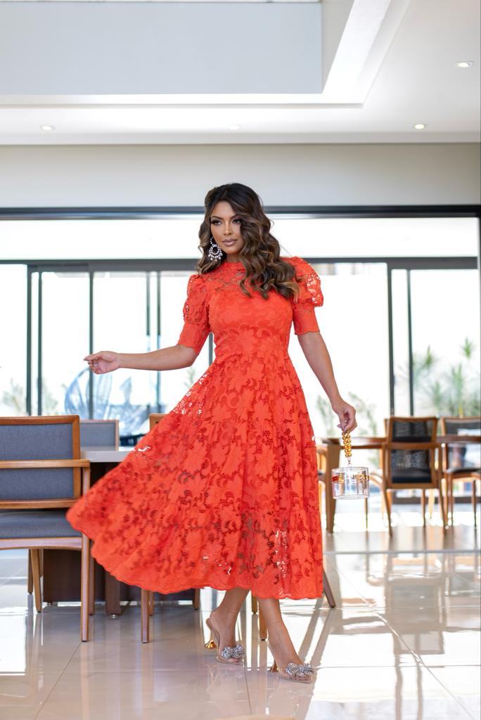 Vestido Tubinho Vestido De Renda Vermelho Plus Size Vestido De